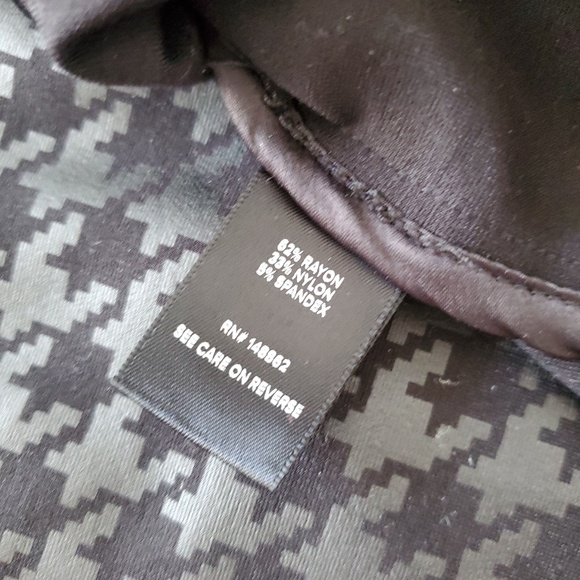 NWOT Torrid Studio Luxe Ponte Relaxed Blazer, black Houndstooth Size 00 M/L - Picture 13 of 15